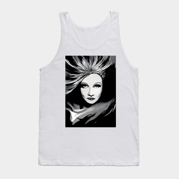 Marlene Dietrich Tank Top by Svetlana Pelin